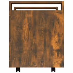 vidaXL Desk Trolley Engineered Wood Office Under Storage Trolley Multi Colours - Smoked oak - Additional view 7