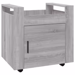 vidaXL Desk Trolley Engineered Wood Office Under Storage Trolley Multi Colours - Grey sonoma - Additional view 3