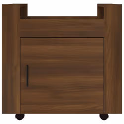 vidaXL Desk Trolley Engineered Wood Office Under Storage Trolley Multi Colours - Brown oak - Additional view 5