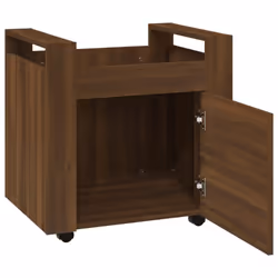 vidaXL Desk Trolley Engineered Wood Office Under Storage Trolley Multi Colours - Brown oak - Additional view 6