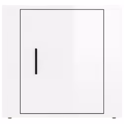 vidaXL 1/2x Bedside Cabinet White End Table Indoor Nightstand Telephone Stand - High gloss white, 1 x Bedside cabinet - Additional view 4