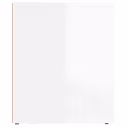 vidaXL 1/2x Bedside Cabinet White End Table Indoor Nightstand Telephone Stand - High gloss white, 1 x Bedside cabinet - Additional view 5