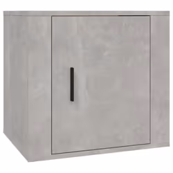 vidaXL 1/2x Bedside Cabinet White End Table Indoor Nightstand Telephone Stand - Concrete grey, 2 x Bedside cabinet - Additional view 4