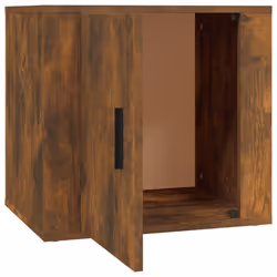 vidaXL 1/2x Bedside Cabinet White End Table Indoor Nightstand Telephone Stand - smoked oak, 2 pcs - Additional view 7