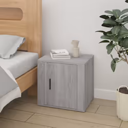 vidaXL 1/2x Bedside Cabinet White End Table Indoor Nightstand Telephone Stand - Grey sonoma, 2 x Bedside cabinet - Additional view 3