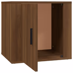 vidaXL 1/2x Bedside Cabinet White End Table Indoor Nightstand Telephone Stand - Brown oak, 1 x Bedside cabinet - Additional view 6