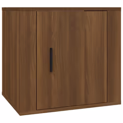 vidaXL 1/2x Bedside Cabinet White End Table Indoor Nightstand Telephone Stand - Brown oak, 2 x Bedside cabinet - Additional view 4