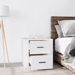 vidaXL Bedside Cabinet Nightstand Side Table Telephone Stand Multi Colours - White