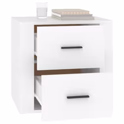 vidaXL Bedside Cabinet Nightstand Side Table Telephone Stand Multi Colours - White - Additional view 4