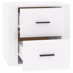 vidaXL Bedside Cabinet Nightstand Side Table Telephone Stand Multi Colours - High gloss white - Additional view 7