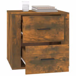 vidaXL Bedside Cabinet Nightstand Side Table Telephone Stand Multi Colours - Smoked oak - Additional view 4