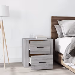 vidaXL Bedside Cabinet Nightstand Side Table Telephone Stand Multi Colours - Grey sonoma - Additional view 4