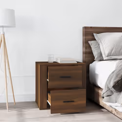 vidaXL Bedside Cabinet Nightstand Side Table Telephone Stand Multi Colours - Brown oak