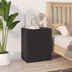 VidaXL 816713 nightstand/bedside table Black