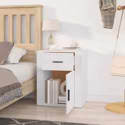 VidaXL 816720 nightstand/bedside table White