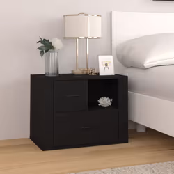 VidaXL 816737 nightstand/bedside table Black