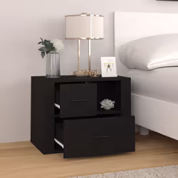 VidaXL 816737 nightstand/bedside table Black