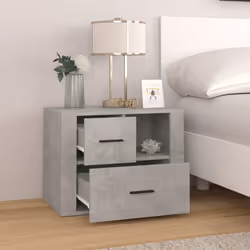 VidaXL 816740 nightstand/bedside table Concrete colour