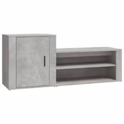 vidaXL Shoe Cabinet Engineered Wood Home Shoe Storage Organiser Multi Colours - Concrete grey