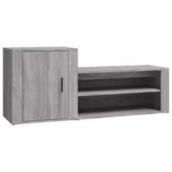 vidaXL Shoe Cabinet Engineered Wood Home Shoe Storage Organiser Multi Colours - Grey sonoma - Additional view 3