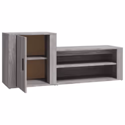 vidaXL Shoe Cabinet Engineered Wood Home Shoe Storage Organiser Multi Colours - Grey sonoma - Additional view 5