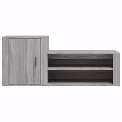 vidaXL Shoe Cabinet Engineered Wood Home Shoe Storage Organiser Multi Colours - Grey sonoma - Additional view 6