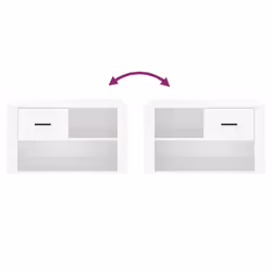 vidaXL Shoe Cabinet Engineered Wood Shoe Storage Cupboard Rack Multi Colours - White - Additional view 6