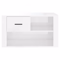 vidaXL Shoe Cabinet Engineered Wood Shoe Storage Cupboard Rack Multi Colours - High gloss white - Additional view 4