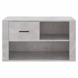 vidaXL Shoe Cabinet Engineered Wood Shoe Storage Cupboard Rack Multi Colours - Concrete grey - Additional view 4