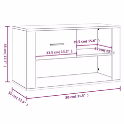 vidaXL Shoe Cabinet Engineered Wood Shoe Storage Cupboard Rack Multi Colours - Concrete grey - Additional view 8