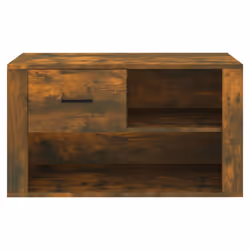 vidaXL Shoe Cabinet Engineered Wood Shoe Storage Cupboard Rack Multi Colours - Smoked oak - Additional view 4