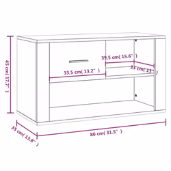 vidaXL Shoe Cabinet Engineered Wood Shoe Storage Cupboard Rack Multi Colours - Grey sonoma - Additional view 4