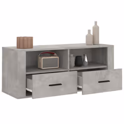 vidaXL TV Cabinet Engineered Wood Indoor HiFi Cabinet TV Unit Multi Colours - Concrete grey - Additional view 4