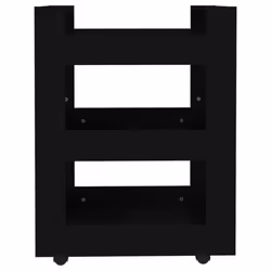 vidaXL Kitchen Trolley Engineered Wood Organiser Trolley Rack Multi Colours - Black - Additional view 4