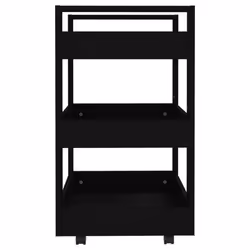 vidaXL Kitchen Trolley Engineered Wood Organiser Trolley Rack Multi Colours - Black - Additional view 5