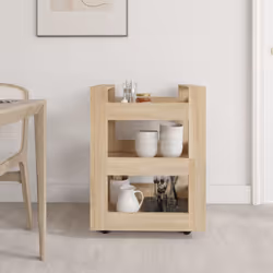 vidaXL Kitchen Trolley Engineered Wood Organiser Trolley Rack Multi Colours - Sonoma oak