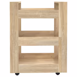 vidaXL Kitchen Trolley Engineered Wood Organiser Trolley Rack Multi Colours - Sonoma oak - Additional view 4