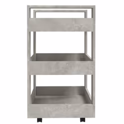 vidaXL Kitchen Trolley Engineered Wood Organiser Trolley Rack Multi Colours - Concrete grey - Additional view 5
