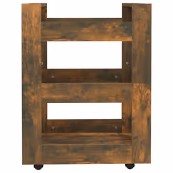 vidaXL Kitchen Trolley Engineered Wood Organiser Trolley Rack Multi Colours - Smoked oak - Additional view 4
