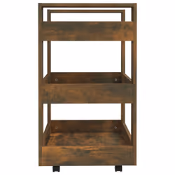 vidaXL Kitchen Trolley Engineered Wood Organiser Trolley Rack Multi Colours - Smoked oak - Additional view 5