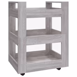vidaXL Kitchen Trolley Engineered Wood Organiser Trolley Rack Multi Colours - Grey sonoma - Additional view 2