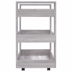 vidaXL Kitchen Trolley Engineered Wood Organiser Trolley Rack Multi Colours - Grey sonoma - Additional view 6