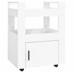 vidaXL Kitchen Trolley Engineered Wood Organiser Food Tea Rack Multi Colours - White