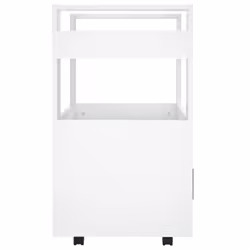 vidaXL Kitchen Trolley Engineered Wood Organiser Food Tea Rack Multi Colours - White - Additional view 6