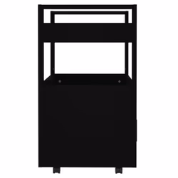 vidaXL Kitchen Trolley Engineered Wood Organiser Food Tea Rack Multi Colours - Black - Additional view 6