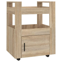 vidaXL Kitchen Trolley Engineered Wood Organiser Food Tea Rack Multi Colours - Sonoma oak