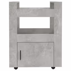 vidaXL Kitchen Trolley Engineered Wood Organiser Food Tea Rack Multi Colours - Concrete grey - Additional view 4