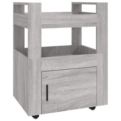 vidaXL Kitchen Trolley Engineered Wood Organiser Food Tea Rack Multi Colours - Grey sonoma