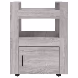 vidaXL Kitchen Trolley Engineered Wood Organiser Food Tea Rack Multi Colours - Grey sonoma - Additional view 6