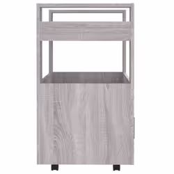vidaXL Kitchen Trolley Engineered Wood Organiser Food Tea Rack Multi Colours - Grey sonoma - Additional view 7